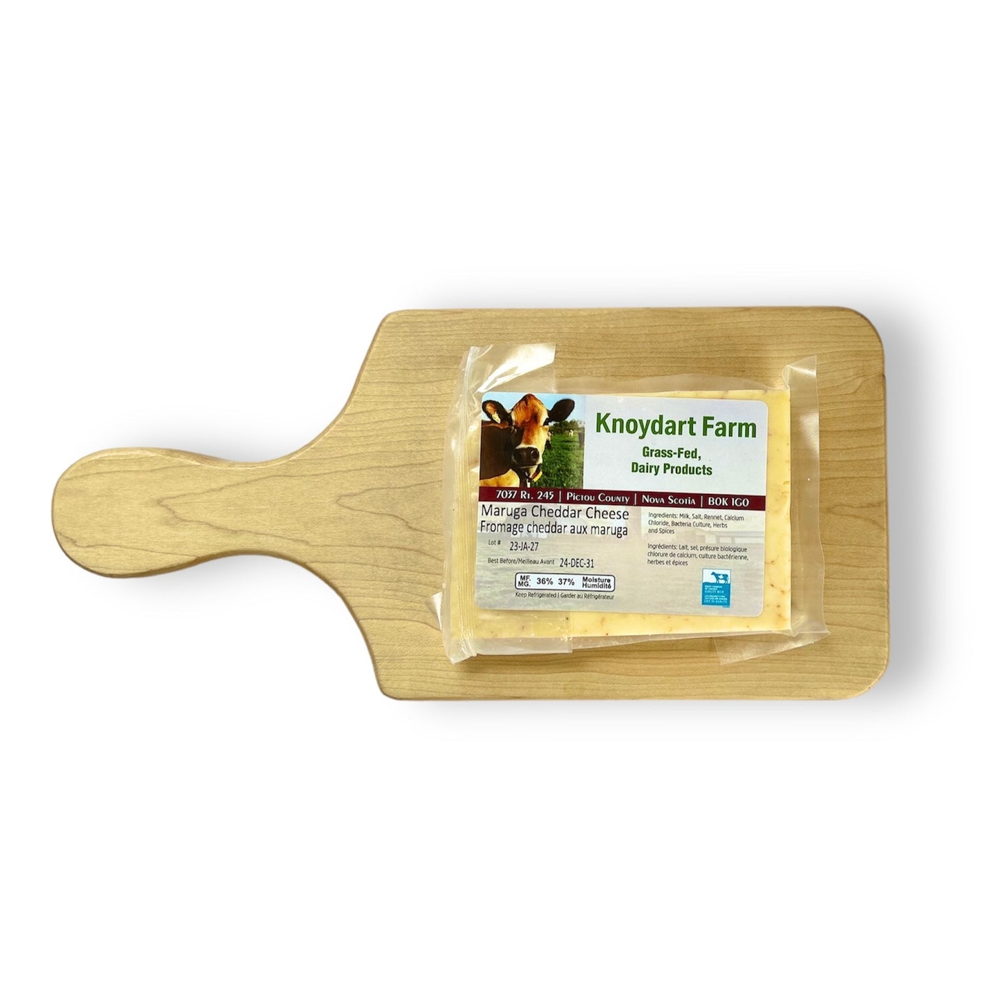 Package of Knoydart Grass-Fed Maruga Cheddar Cheese