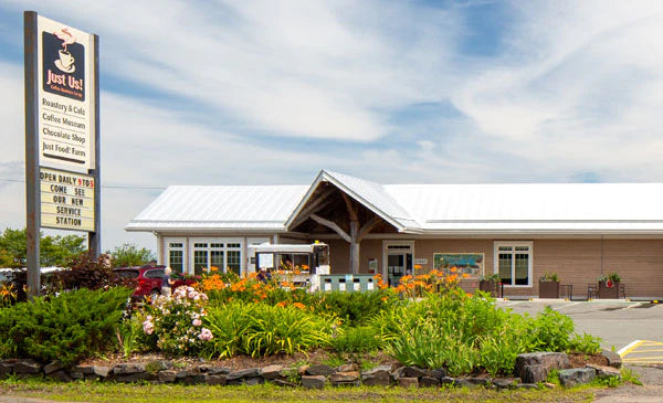 Exterior of Just Us Cafe in Grand Pre Nova Scotia