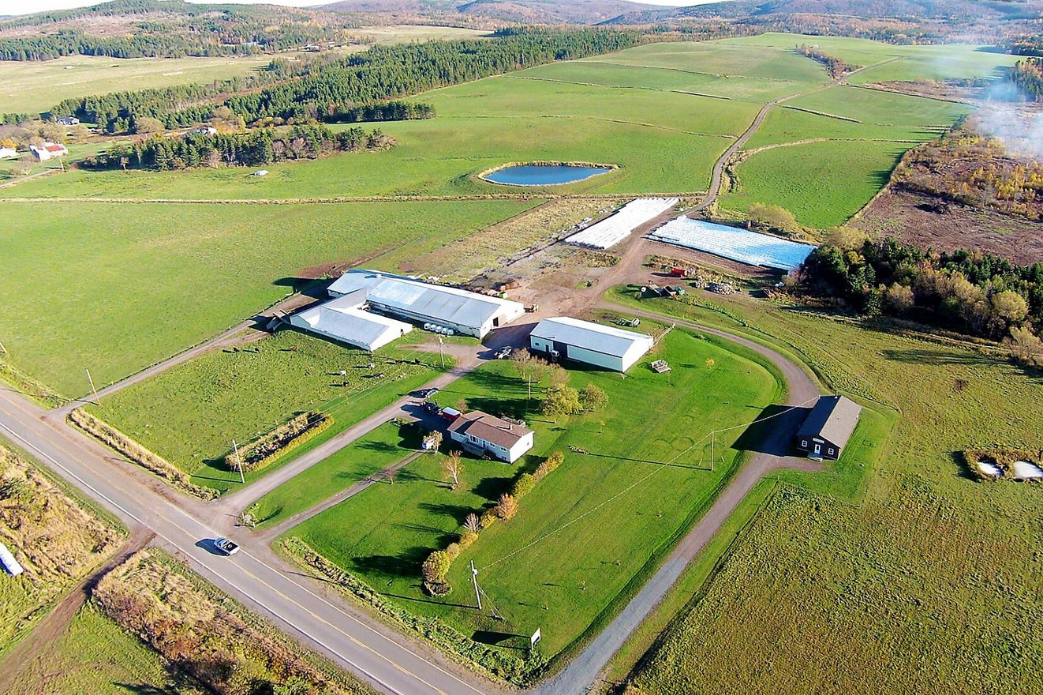 Aerial view of Knoydart Dairy Farm